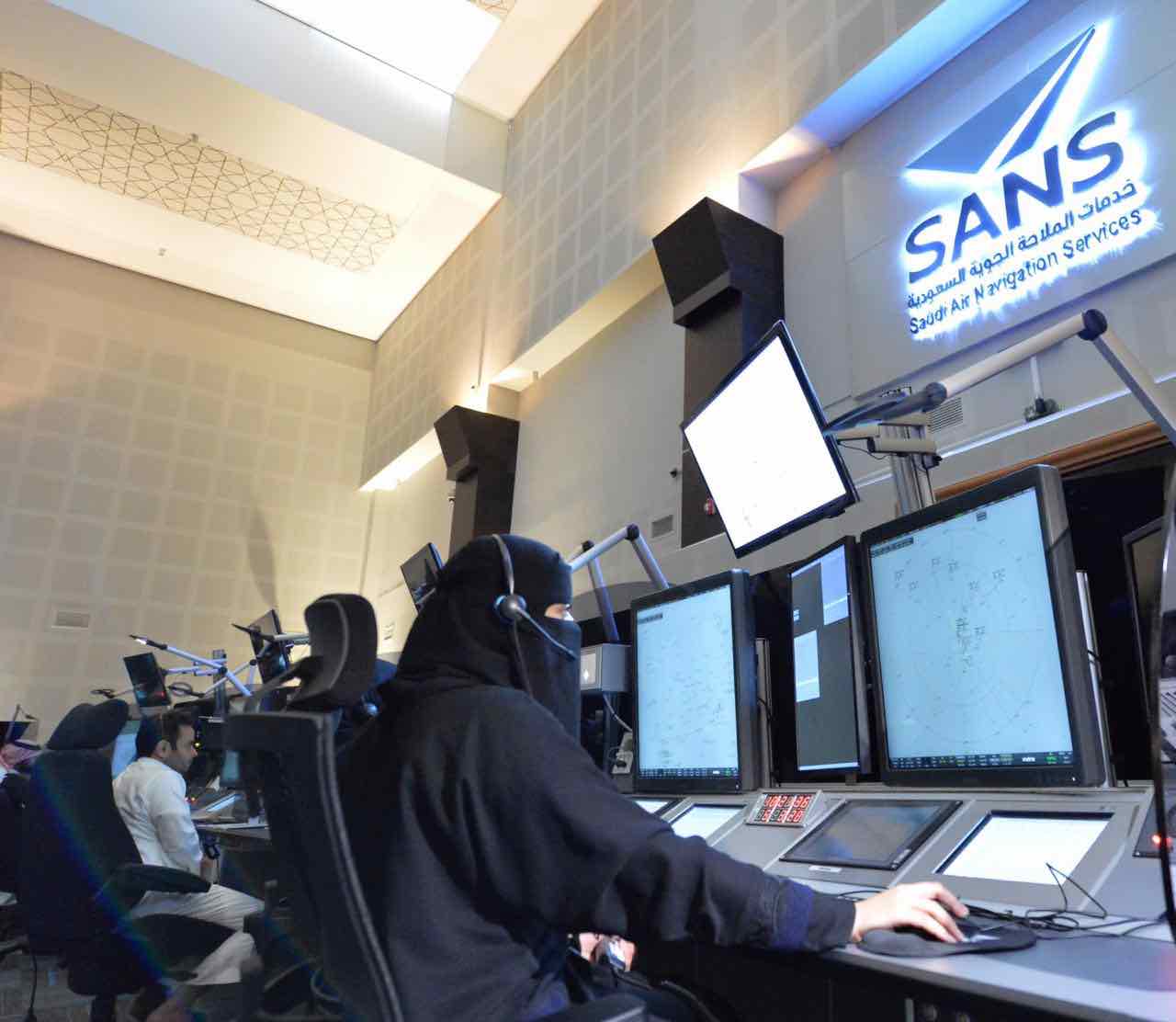 Twenty-six Saudi female air traffic controllers direct air traffic at ...